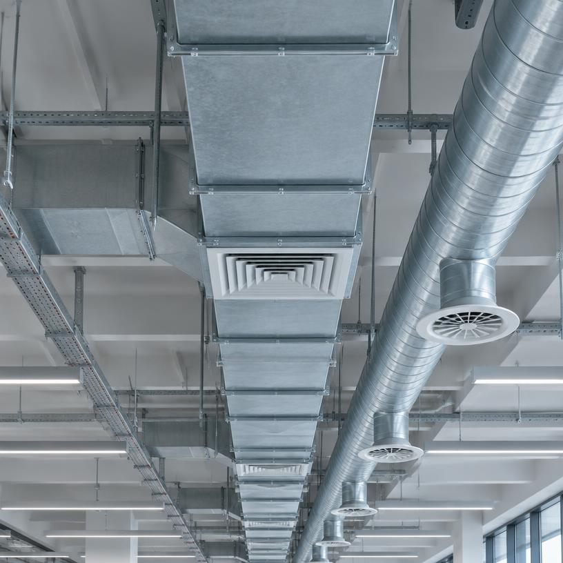 Commercial ventilation ductwork