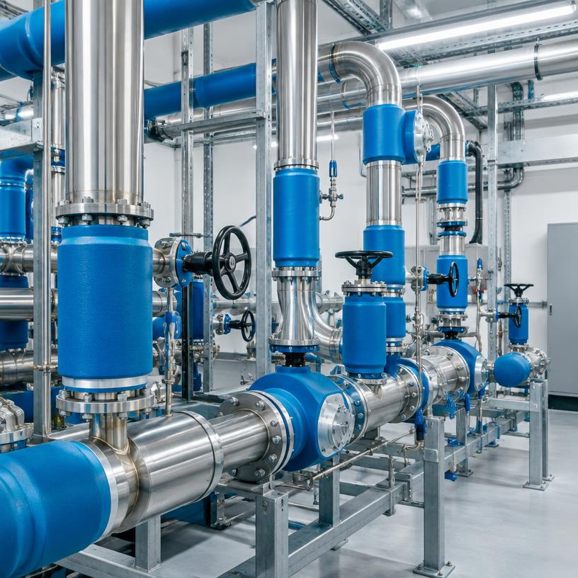 Polished pipework installation